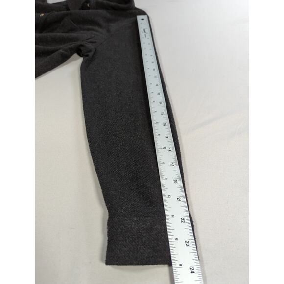 Members Mark Mens L Cozy Button Down Shirt Black Stretch Fleece Casual - Picture 7 of 11